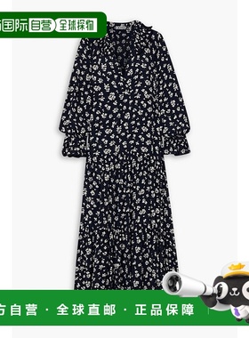 1h可退 香港直邮RIXO 女士 Mali 印花双绉中长连衣裙 01001852124