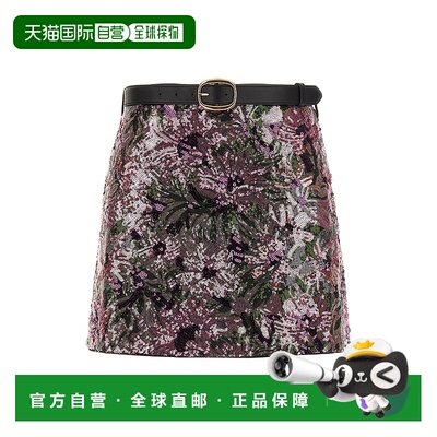 1h可退 香港直邮Self-Portrait 女士 'Floral Mini' 珠片半身裙 R