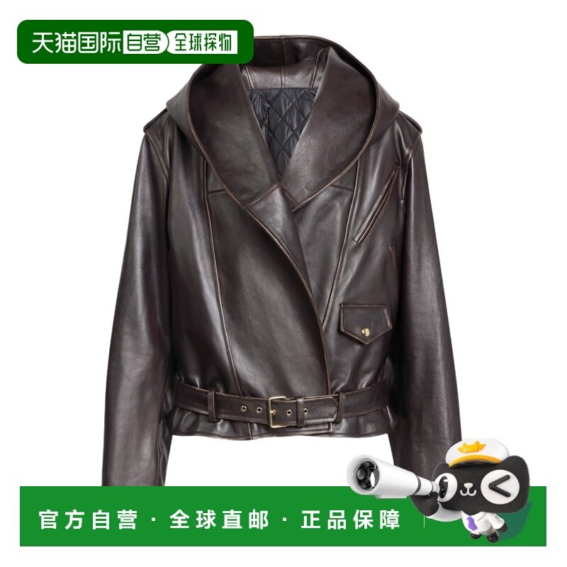 1h可退 香港直邮Alaia 连帽机车皮夹克 AA9V0428X101C,女装/女士精品,皮衣,淘宝优惠券,粉丝福利购,淘宝优惠卷