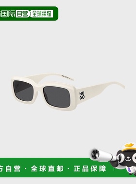 自营欧洲直邮HUGO BOSS雨果HUGO RED镜腿带复古标志的白色太阳镜