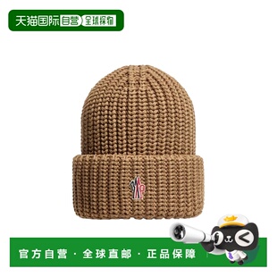 香港直邮Moncler K209I3B00002M1282 Logo羊毛帽针织帽帽子