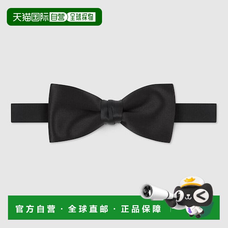 欧洲直邮缎面蝴蝶结领结古驰