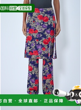 1h可退 香港直邮Acne Studios 艾克妮 女士 印花层叠感裙摆长裤 A