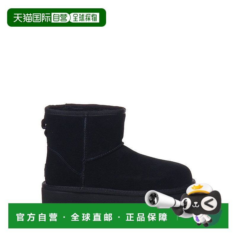 1小时内可退 香港直邮Ugg 女士 UGG 经典迷你厚底踝靴 1134991黑