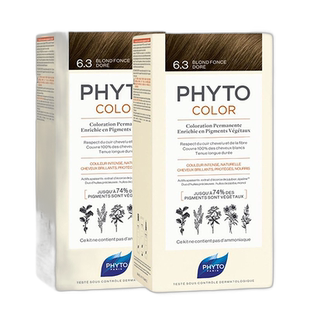 欧洲直邮Phyto发朵短效染发剂224ml#6.3号暗金色BLOND FONCE DORE