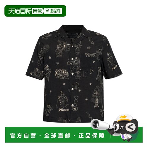 1h可退 香港直邮ALL SAINTS 男士衬衫 TERRAM049SEJETBLACK SS202