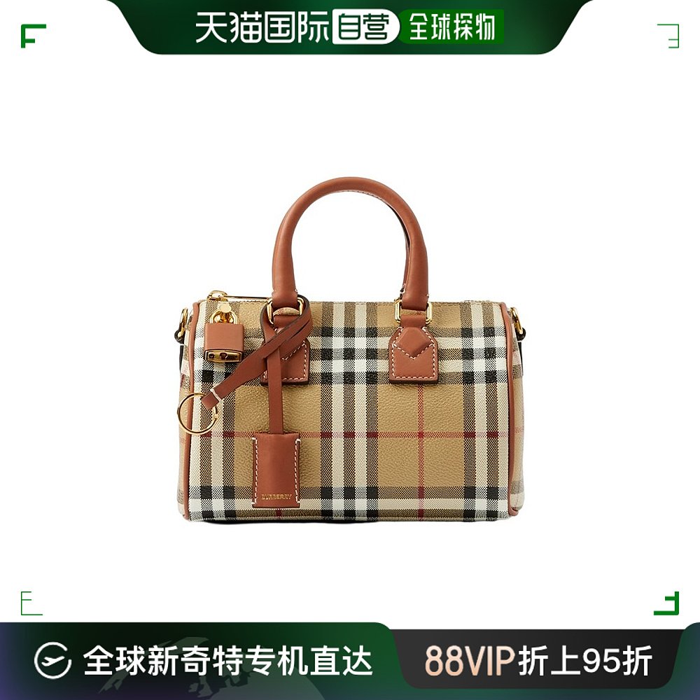 【99新未使用】欧洲直邮Burberry/博柏利 女士迷你档案米/棕色聚