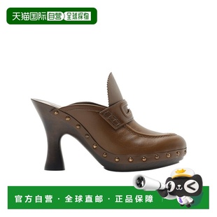 香港直邮Burberry 皮革 Potter 木底鞋 81071771