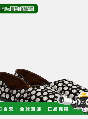 香港直邮KHAITE 女士 Jane 铆钉绒面革芭蕾舞鞋 black黑色 舒适时