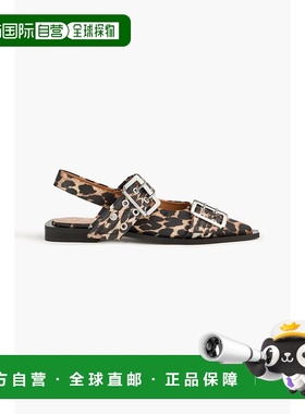 香港直邮GANNI 甘尼 女士 豹纹露跟平底鞋 S29474926943LEOPARD