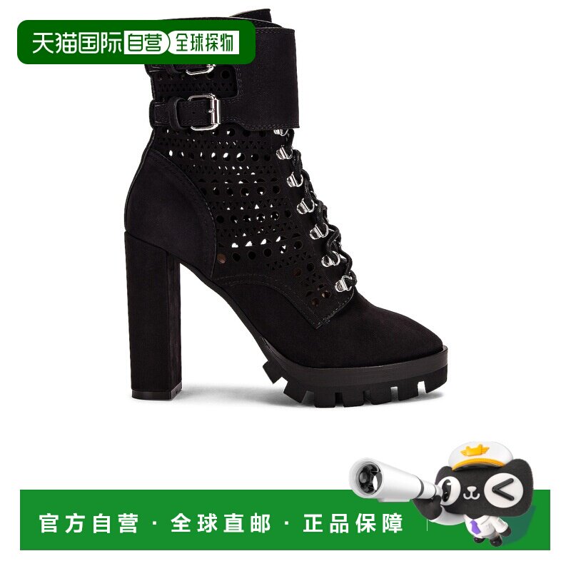 1h可退 香港直邮Alaia 女士 穿孔迷彩靴子 AA3B057CK090厚底女靴