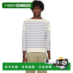 1h可退 香港直邮Acne Studios 艾克妮 男士 灰白条纹长袖 T 恤 BL