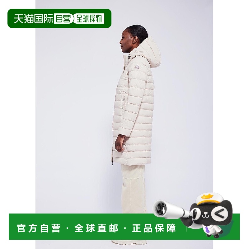 自营欧洲直邮Pyrenex Spoutnic 糙米女士长款连帽羽绒服