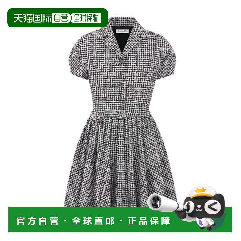 香港直邮Dior 羊毛喇叭连衣裙 351R28A1423迪奥