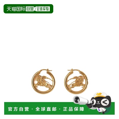 1h可退 香港直邮BURBERRY/博柏利 马术骑士徽标环状耳环 Women cr