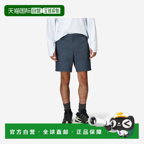 自营欧洲直邮Marmot土拨鼠 AirExchange男士钢蓝灰聚酯纤维短裤