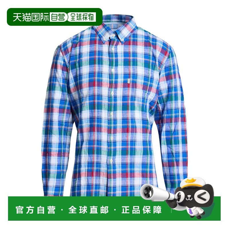 1h可退 香港直邮barbour 巴伯尔 男士 亚麻衬衫 blue蓝色 舒适时,男装,衬衫,淘宝优惠券,粉丝福利购,淘宝优惠卷