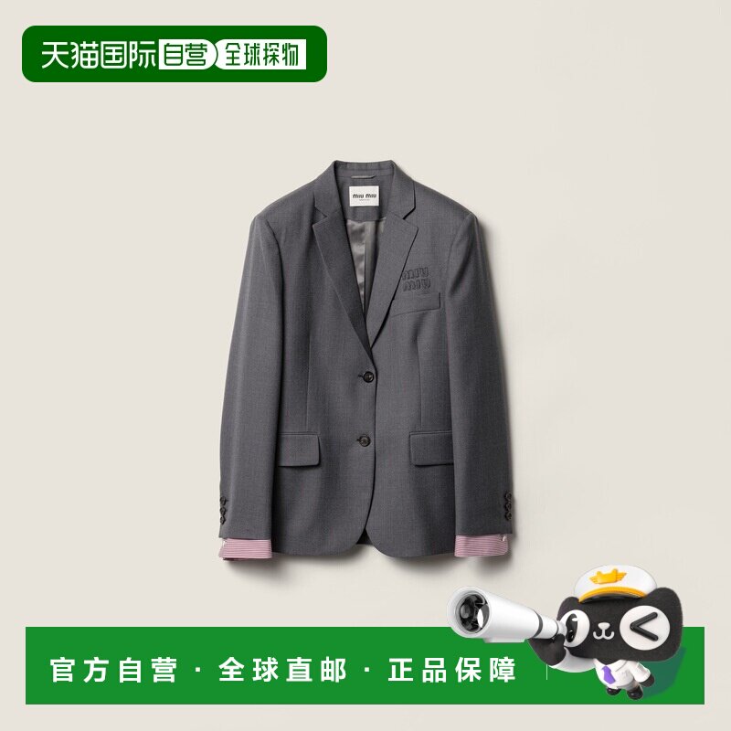 欧洲直邮华达呢直筒夹克