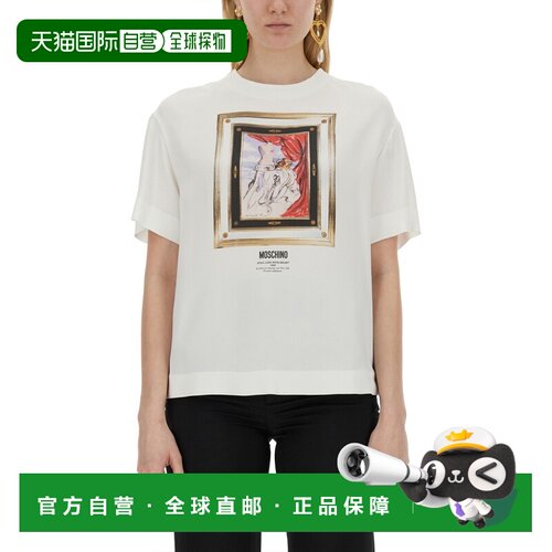 1h可退 香港直邮Moschino莫斯奇诺ENVER STILL LIFE女士T恤