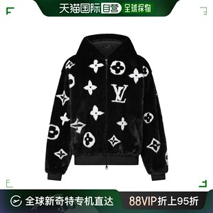 欧洲直邮LOUIS 字母组合水貂皮连帽夹克 路易威登 VUITTON