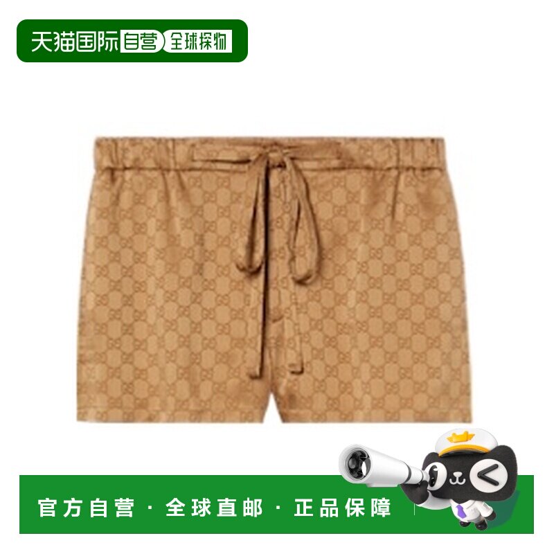 1h可退 香港直邮Gucci GG缎质短裤 814743ZAQKJ