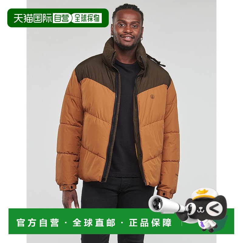 欧洲直邮Volcom 男士 GOLDSMOOTH JACKET 羽绒服 棕色高端流行休