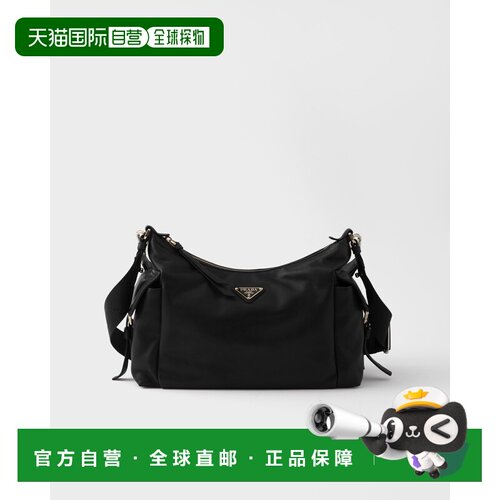 自营欧洲直邮PRADA普拉达 Explore女士黑色纳帕皮革大号单肩包