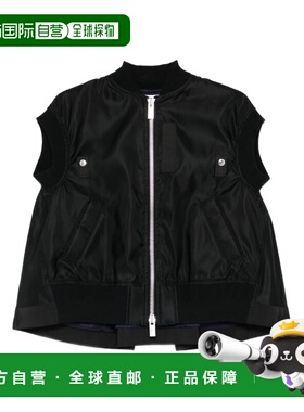 1h可退 香港直邮Sacai 女士 斜紋背心 SCW303 black黑色 舒适时尚