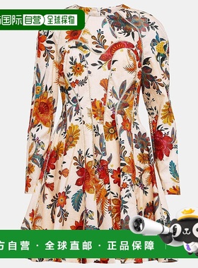 1h可退 香港直邮ZIMMERMANN 女士 Ginger 花朵亚麻迷你连衣裙