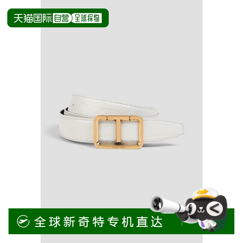 1h可退 香港直邮Tom Ford 汤姆 福特 男士 鳄鱼纹皮带腰带 TB280L