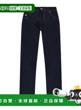 香港直邮Versace 腰带环牛仔长裤 10190501A11927范思哲