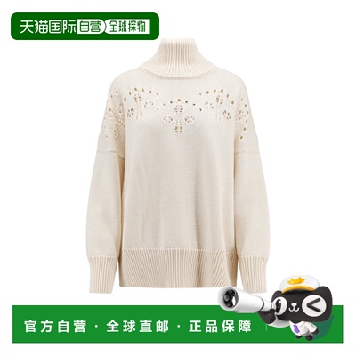 1h可退 香港直邮Chloe 蔻依 女士 徽标毛衣 C23AMP23670 white白