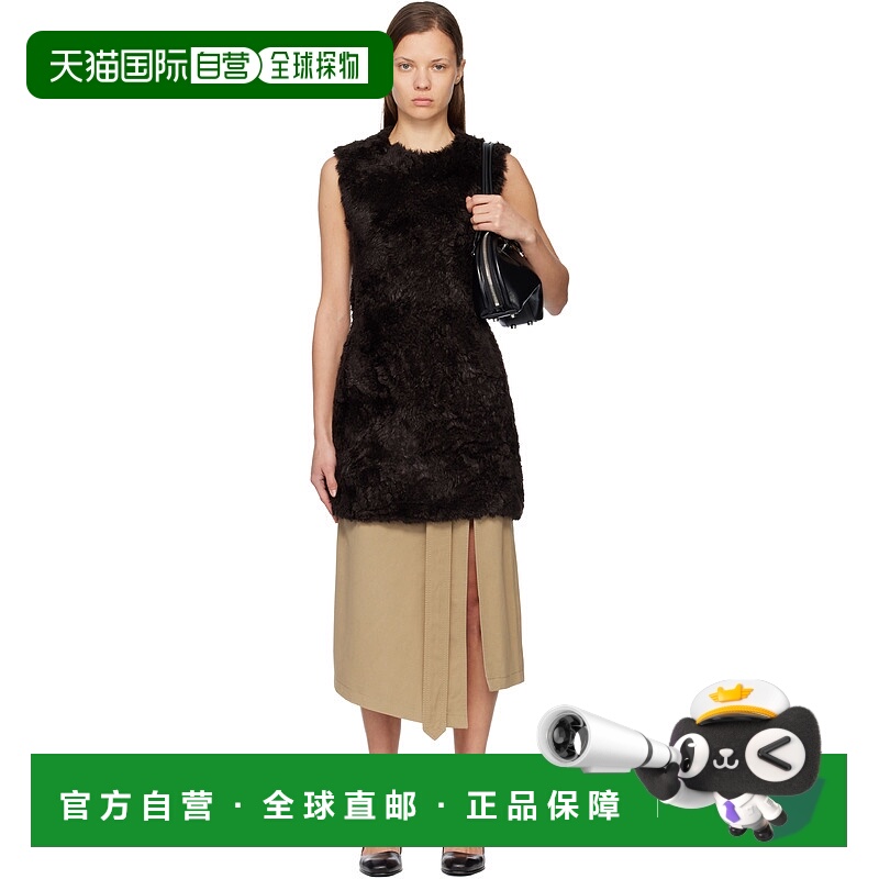 香港直邮Acne Studios 艾克妮 女士 棕色人造毛皮连衣裙 A20869