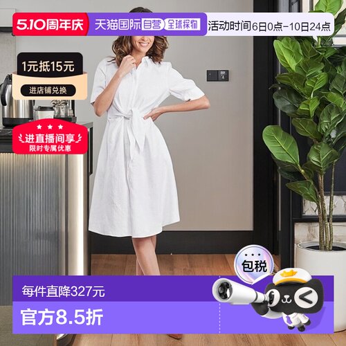 欧洲直邮Lauren Ralph Lauren 女士 WAKANA 长连衣裙 白色
