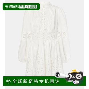 001327 香港直邮ZIMMERMANN 女士 Acacia 刺绣亚麻迷你连衣裙