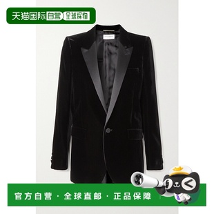 1h可退 香港直邮Saint Laurent 圣罗兰 女士 天鹅绒燕尾服夹克 51