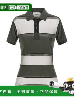 1h可退 香港直邮Coperni 女士 'Sheer Striped' Polo衫 COPJS115F