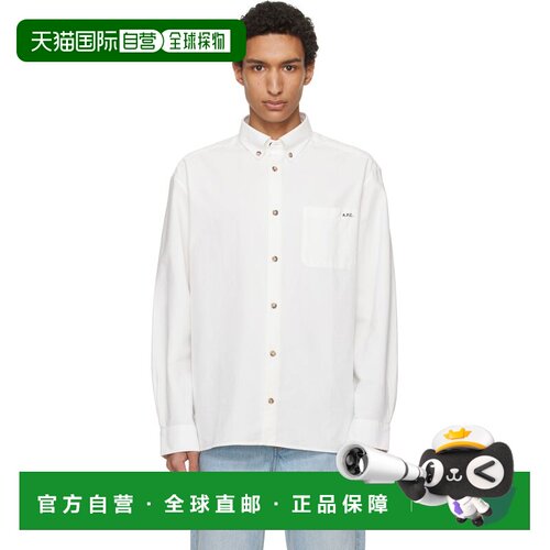 1h可退 香港直邮A.P.C. 男士 灰白色 Mateo 衬衫 COHOEH12599AACO