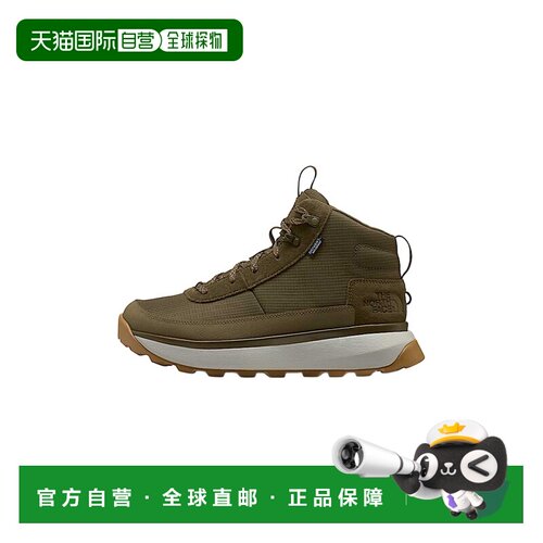 自营欧洲直邮The North Face北面 Bergen男士深橄榄绿色皮革保暖