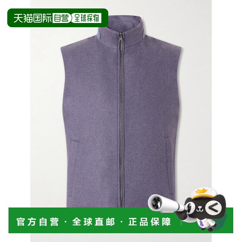 香港直邮Herno 男士 皮革修饰真丝羊绒混纺背心 GI00103UR38087