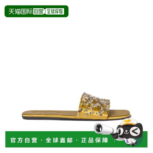 Miu Miu 露趾平底拖鞋 5XX692232FA005 【付后1h可退】凉鞋