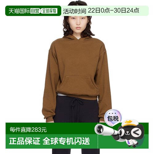 1h可退 香港直邮SKIMS 女士 棕色 Cotton Fleece Classic 连帽衫