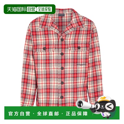 香港直邮Emporio Armani 格纹羊毛衬衫 EM003647AF19110阿玛尼