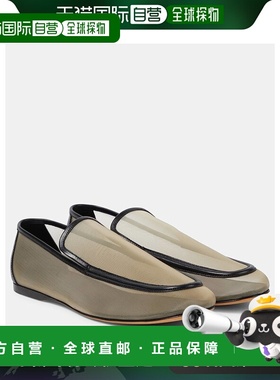 1h可退 香港直邮KHAITE 女士 Alessia 皮革边网纱乐福鞋 003622