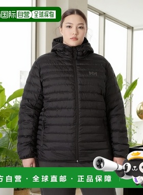 自营欧洲直邮Helly Hansen 女士黑色聚酯Banff连帽加保暖衣
