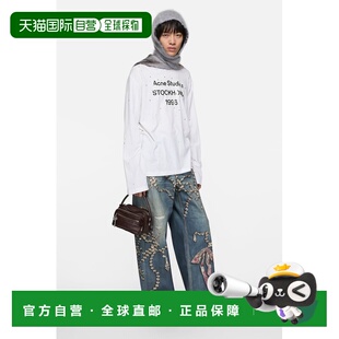 自营欧洲直邮Acnes Studios 1981女士蓝色棉阔腿牛仔裤