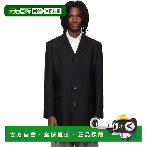 1h可退 香港直邮Ami Paris 男士 黑色 New Wool Straight Simple