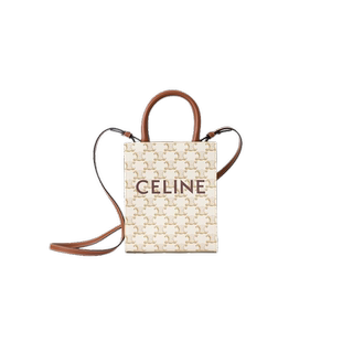 CELINE/赛琳 CABAS系列 女士帆布垂直迷你单肩手提斜挎包手提包