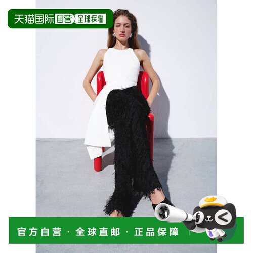 自营欧洲直邮MANGO 女士黑色缎面露跟平底鞋