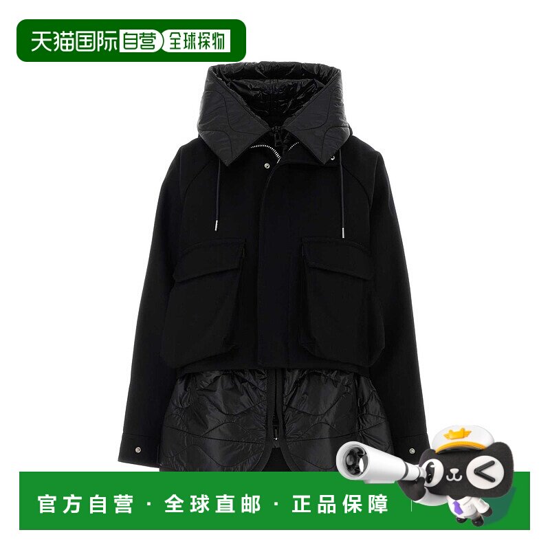 香港直邮Sacai 女士 羊毛麦尔登呢套头上衣 2508067外套夹克